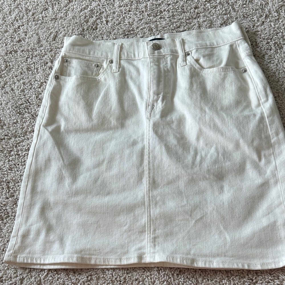 J. Crew Off-White Pencil Skirt